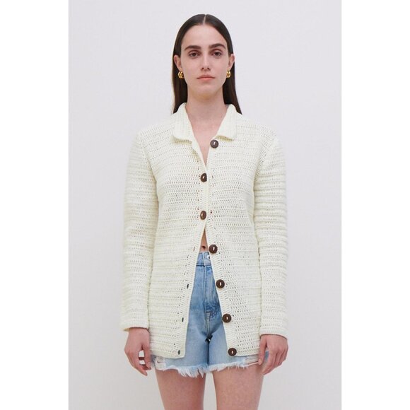 NWT Jonathan Simkhai x Elexiay Crochet Cardigan S - Picture 1 of 5